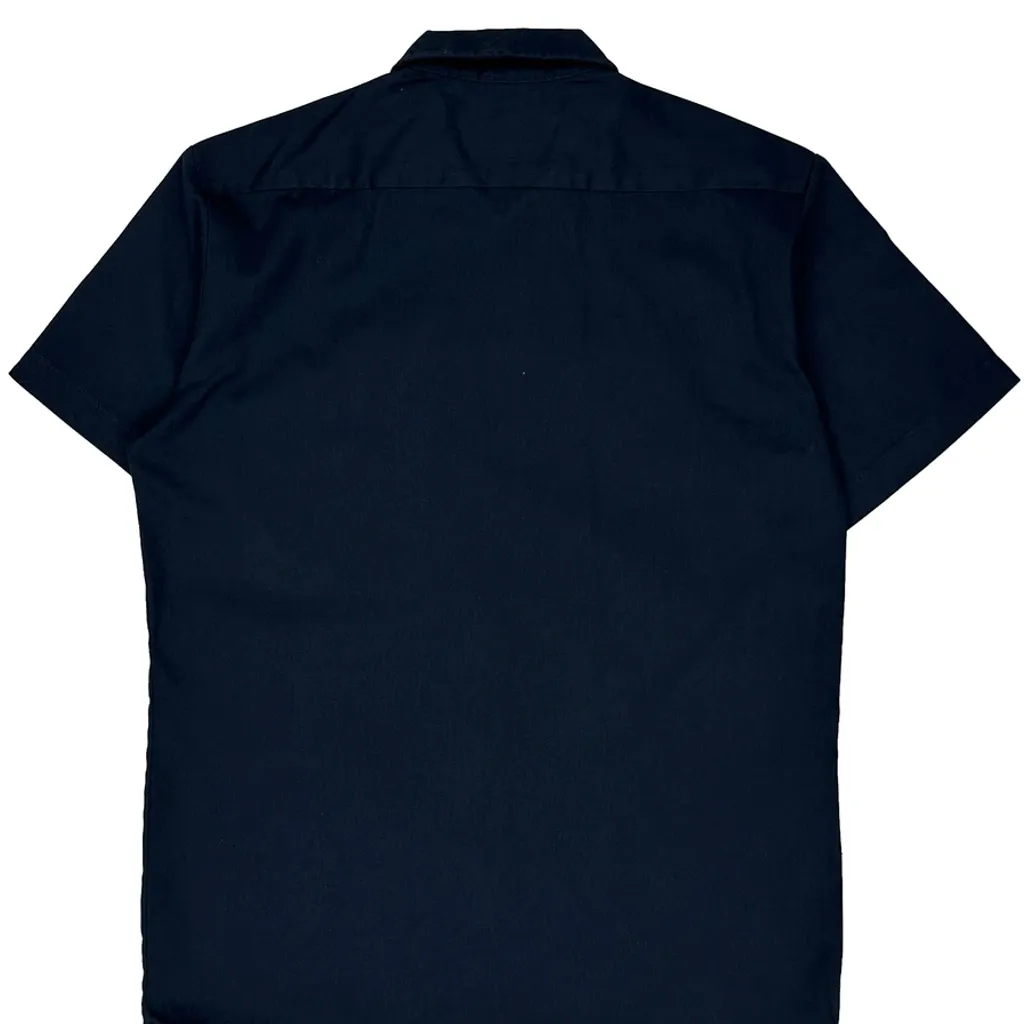 Flex Dickies Short Sleeve Shirt - Medium Navy Cotton Blend - Image 6