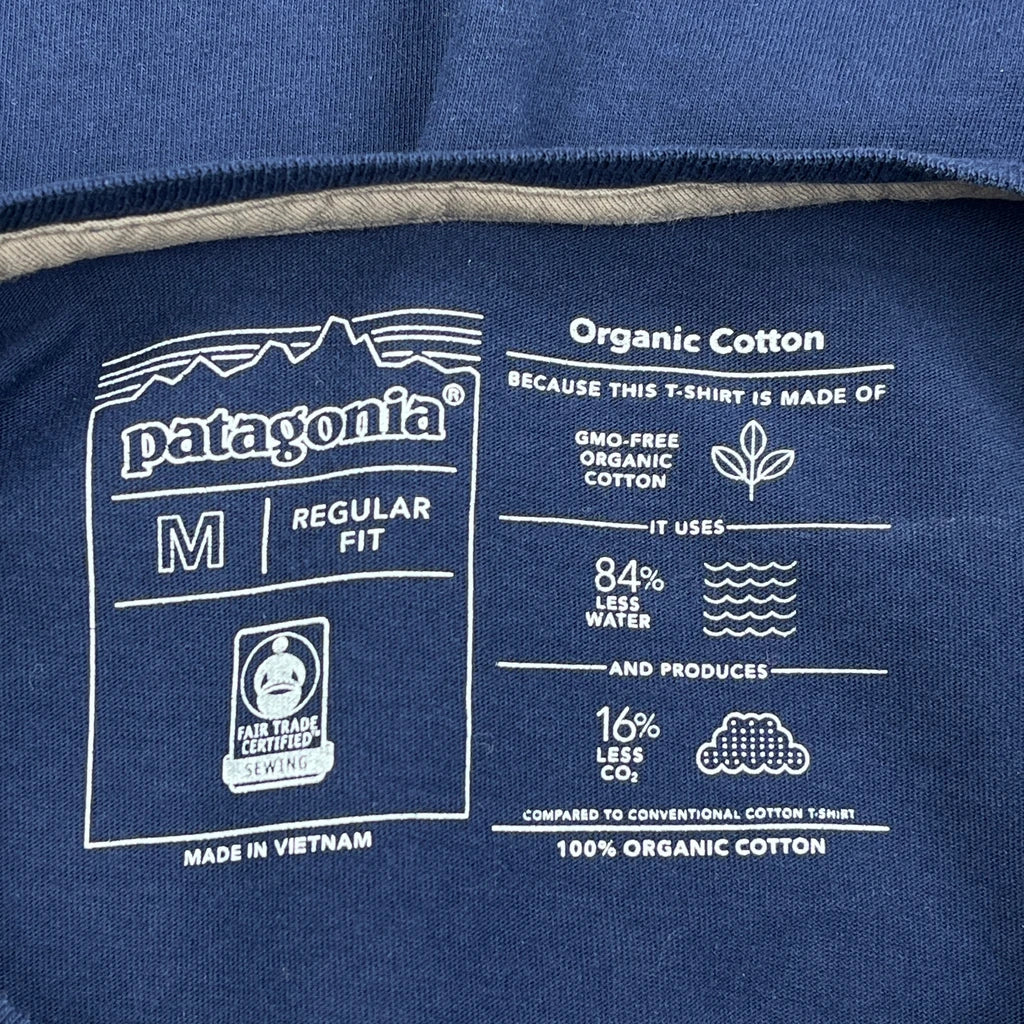 Fly Fishing Patagonia Graphic T-Shirt - Medium Blue Cotton - Image 3