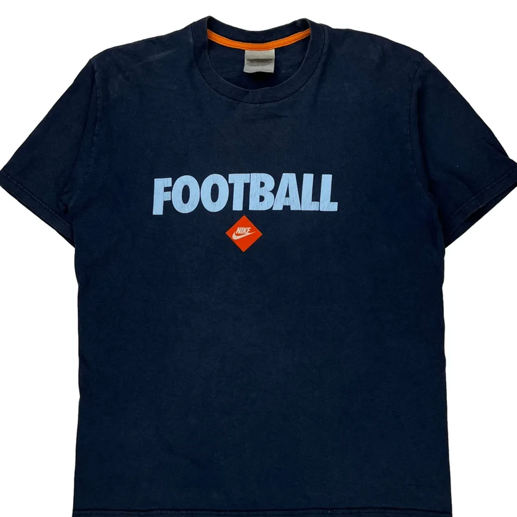 Football Nike Football T-Shirt - Large Blue Cotton - Image 4