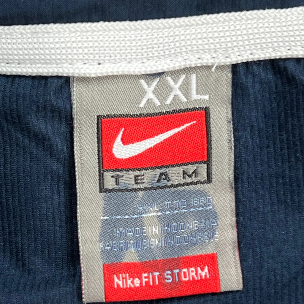 Football Team Logo Nike Football Track Jacket - 2XL Navy Polyester - Image 3