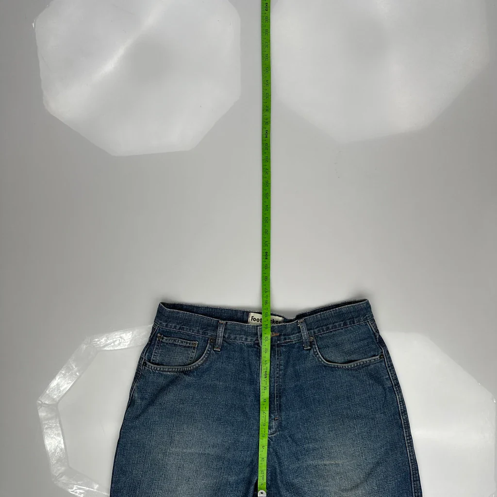 Footlocker Baggy Denim Shorts - 35W 10L Blue Cotton - Image 4
