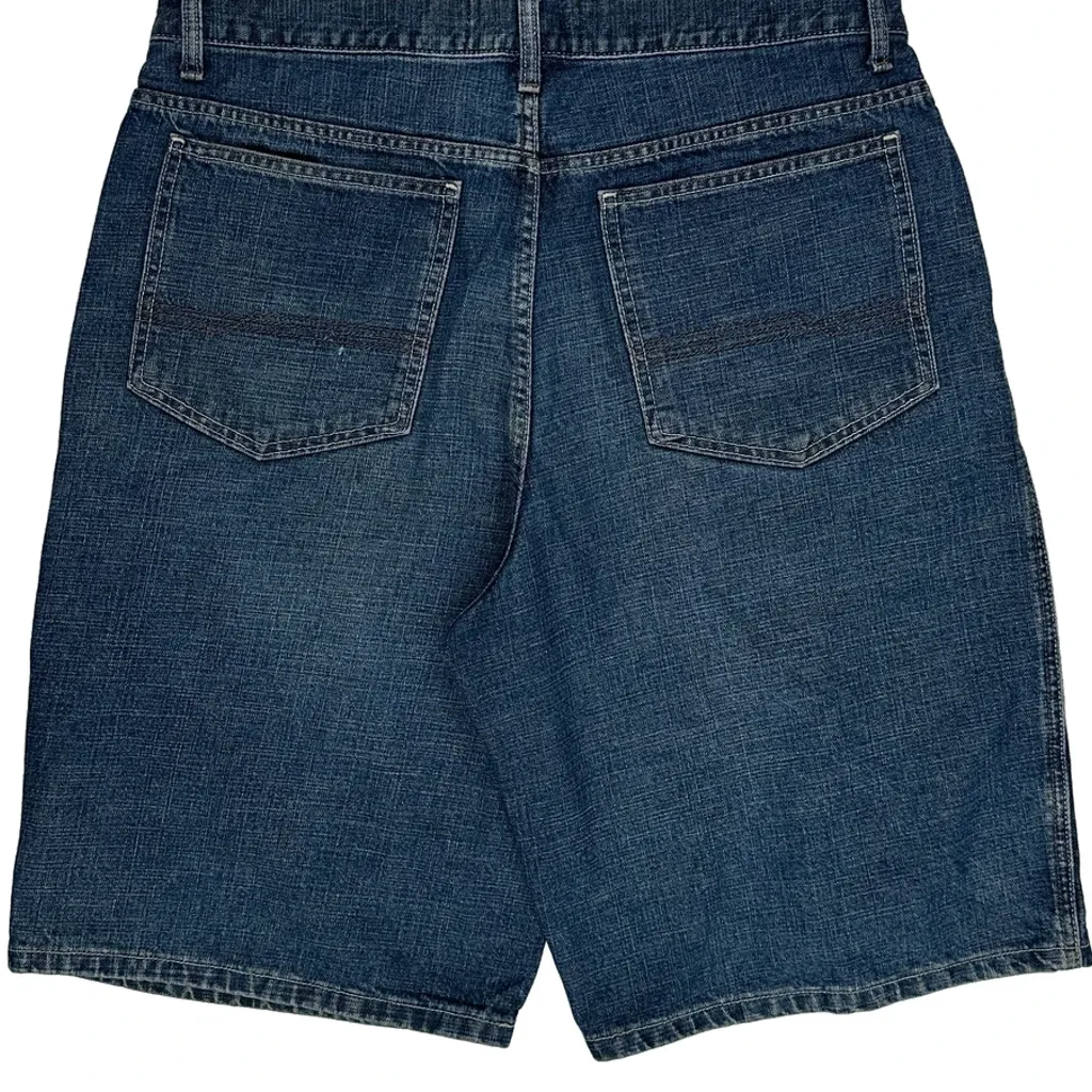Footlocker Baggy Denim Shorts - 35W 10L Blue Cotton - Image 7