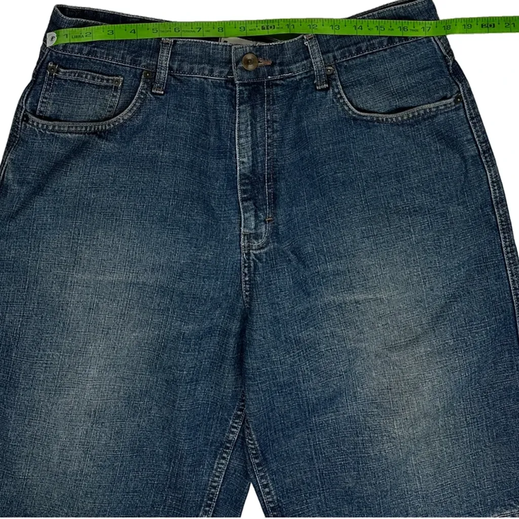 Footlocker Baggy Denim Shorts - 35W 10L Blue Cotton - Image 9