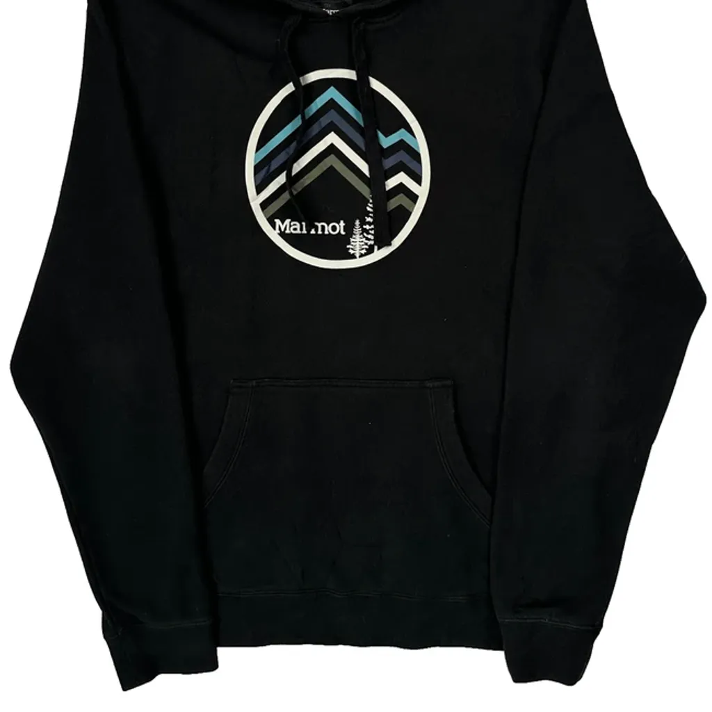 For Life Marmot Graphic Hoodie - Large Black Cotton - Image 5
