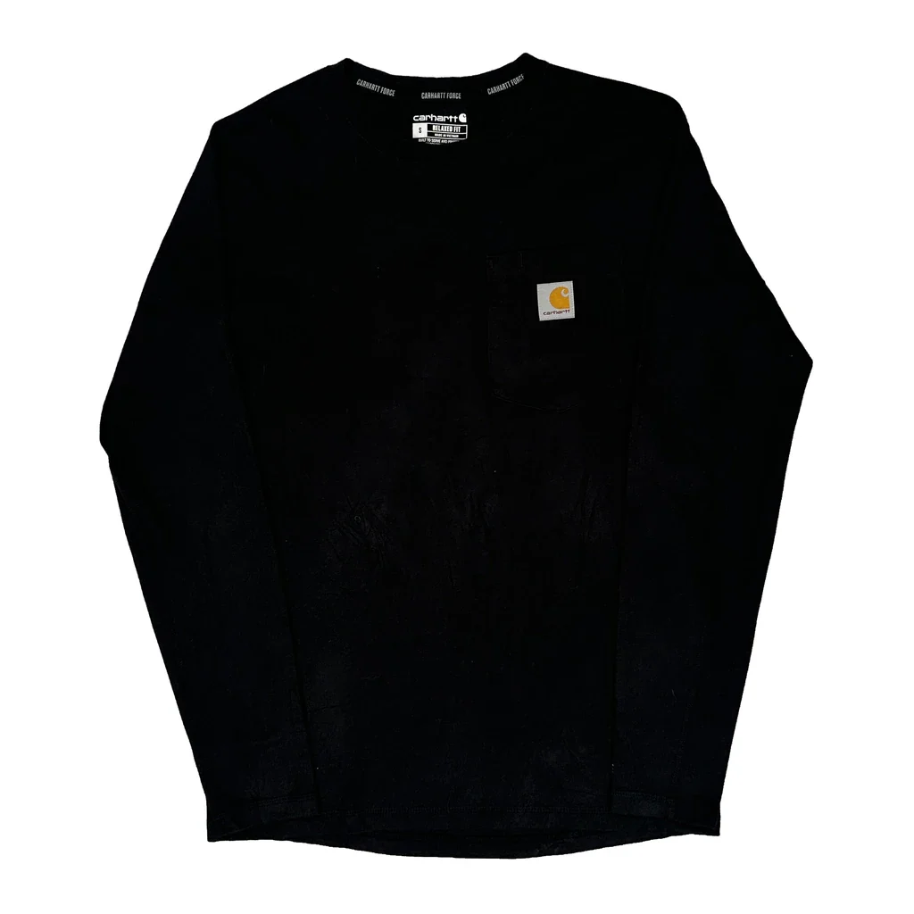Force Carhartt Long Sleeve T-Shirt - Small Black Cotton