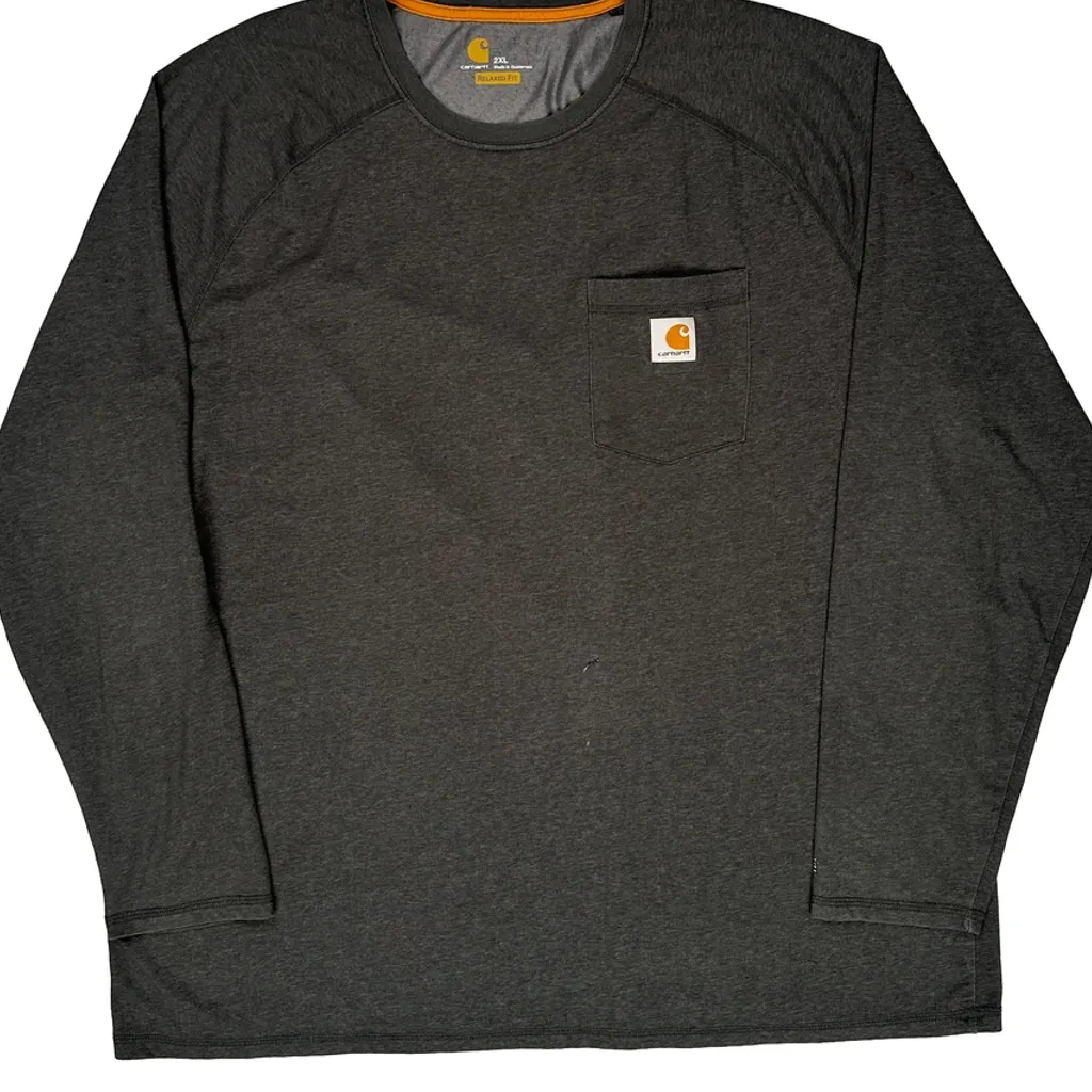 Force Carhartt Long Sleeve T-Shirt - 2XL Grey Polyester - Image 5