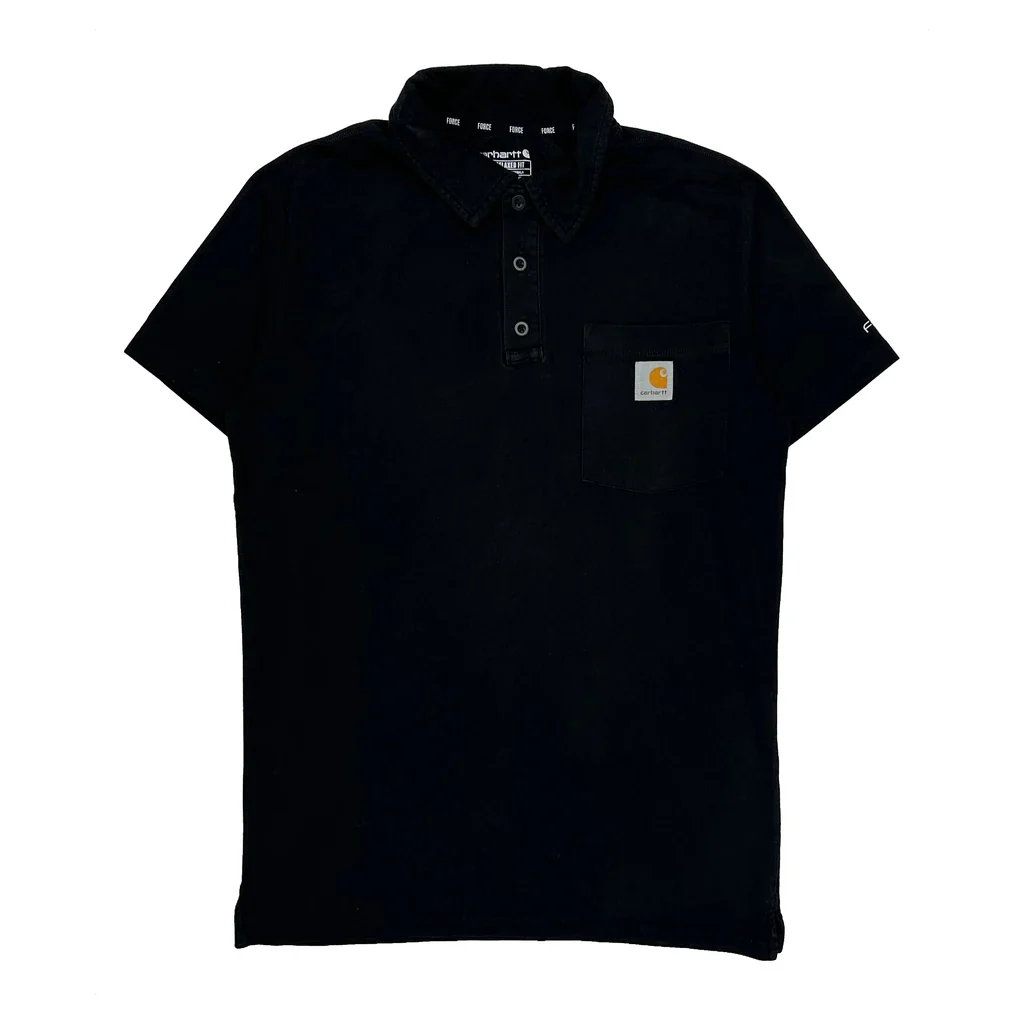 Force Carhartt Polo Shirt - Small Black Cotton