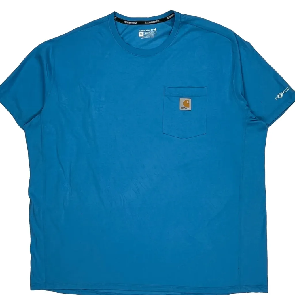 Force Carhartt T-Shirt - 2XL Blue Cotton - Image 4