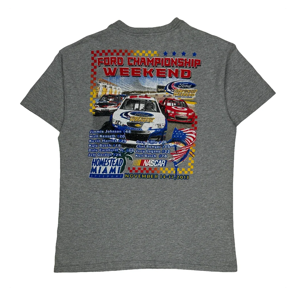 Ford Championship Weekend Nascar Graphic T-Shirt - XS Grey Cotton - Image 2