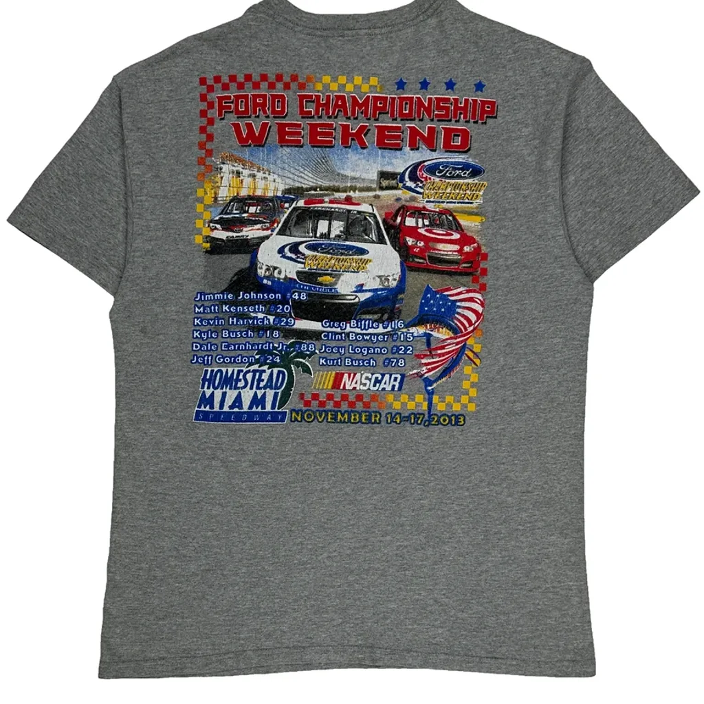 Ford Championship Weekend Nascar Graphic T-Shirt - XS Grey Cotton - Image 6