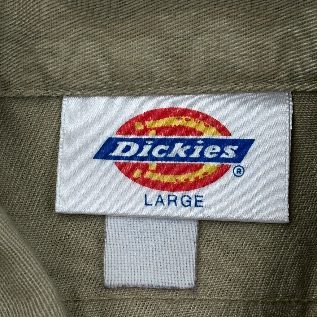 Forestry Service Patch Dickies Short Sleeve Shirt - Large Khaki Cotton - Image 3