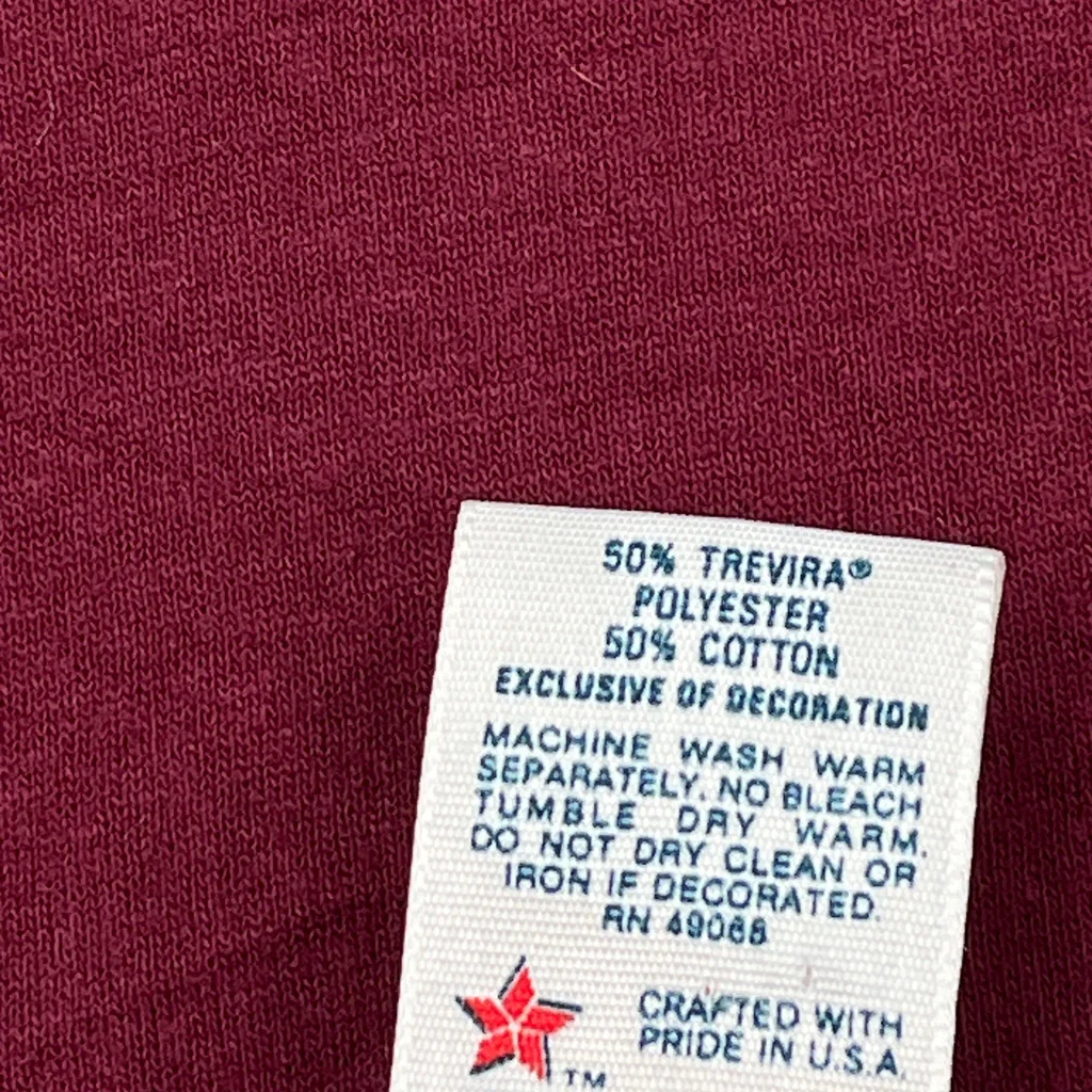 Fort Benning Soffe Single Stitch T-Shirt - Large Burgundy Polyester Blend - Image 4