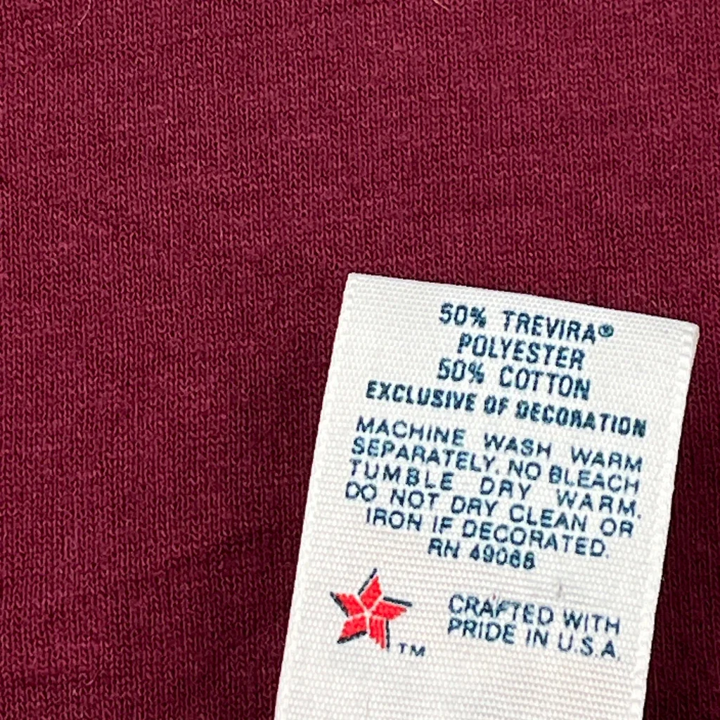 Fort Benning Soffe Single Stitch T-Shirt - Large Burgundy Polyester Blend - Image 5