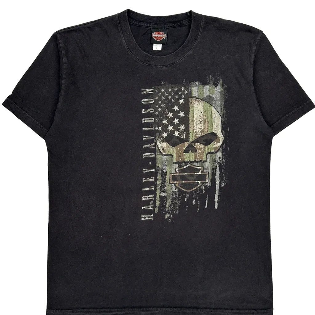 Fort Worth Harley Davidson Graphic T-Shirt - Large Black Cotton - Image 5