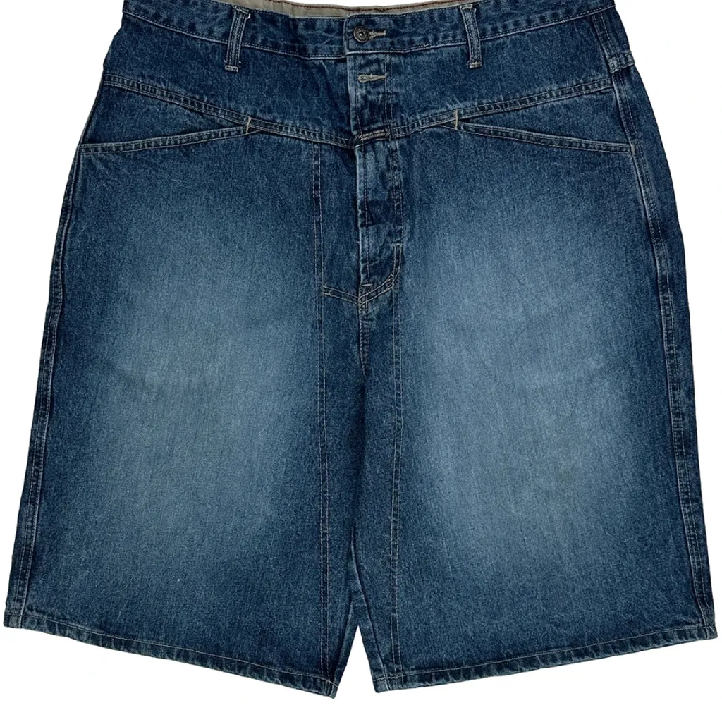 Francois Girbaud Baggy Denim Shorts - 38W 11L Blue Cotton - Image 10
