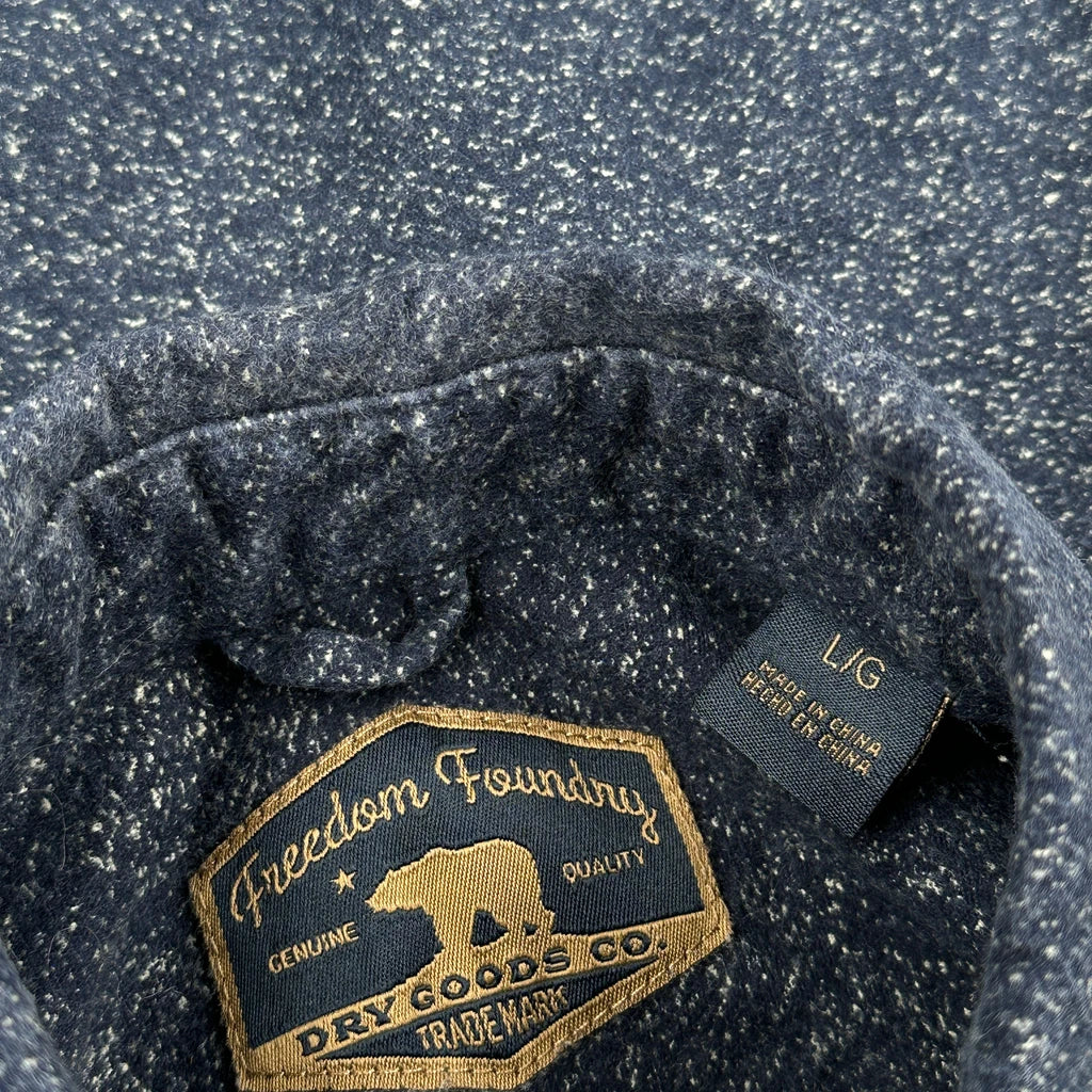 Freedom Foundry Dry Goods Co. Shirt - Large Blue Cotton Blend - Image 3
