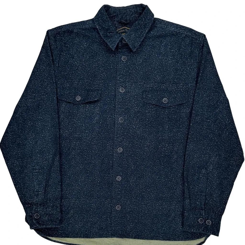 Freedom Foundry Dry Goods Co. Shirt - Large Blue Cotton Blend - Image 4