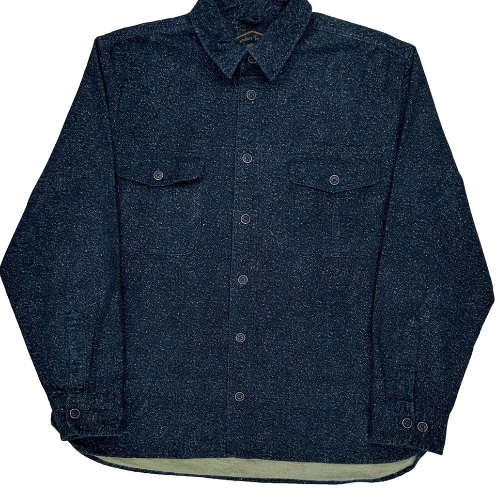 Freedom Foundry Dry Goods Co. Shirt - Large Blue Cotton Blend - Image 5