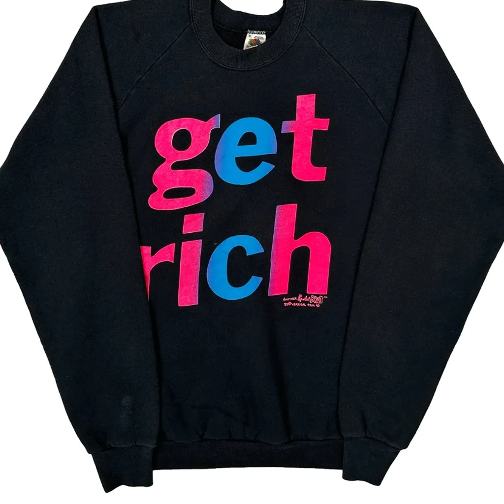 Fruit Of The Loom Sweatshirt - XL Black Cotton Blend - Image 5