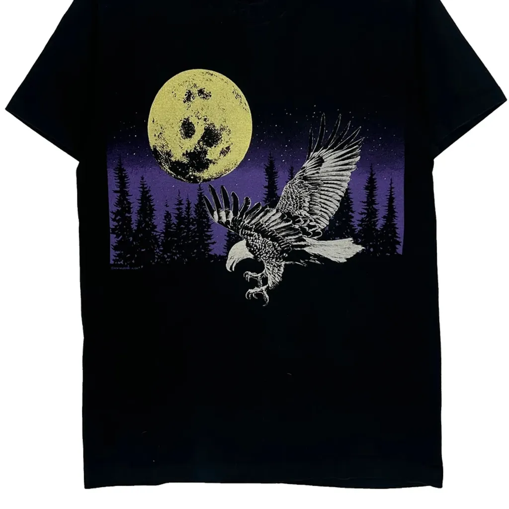 Fruit Of The Loom Single Stitch T-Shirt - Large Black Cotton - Image 4