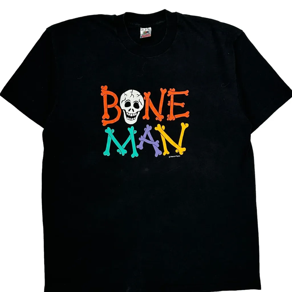 Fruit Of The Loom Single Stitch T-Shirt - XL Black Cotton - Image 4