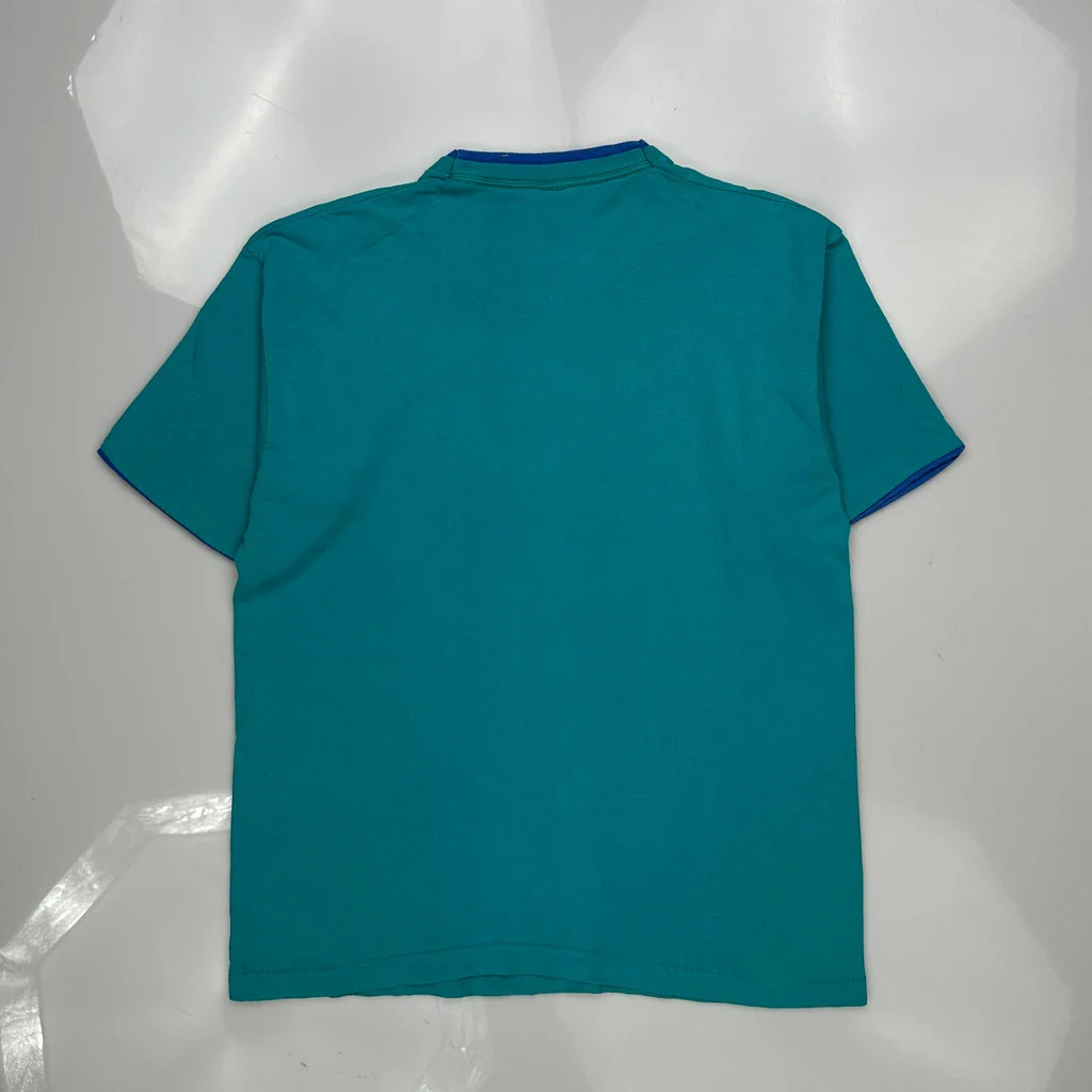Fruit Of The Loom Single Stitch T-Shirt - Large Green Cotton - Image 4