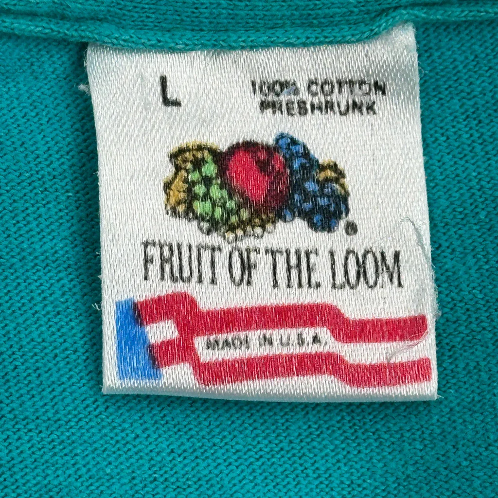 Fruit Of The Loom Single Stitch T-Shirt - Large Green Cotton - Image 5