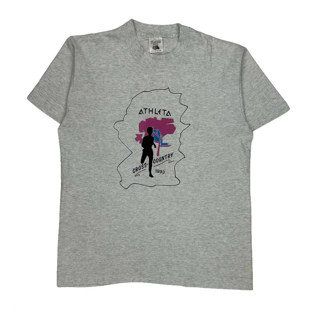 Fruit Of The Loom Single Stitch T-Shirt - Medium Grey Cotton