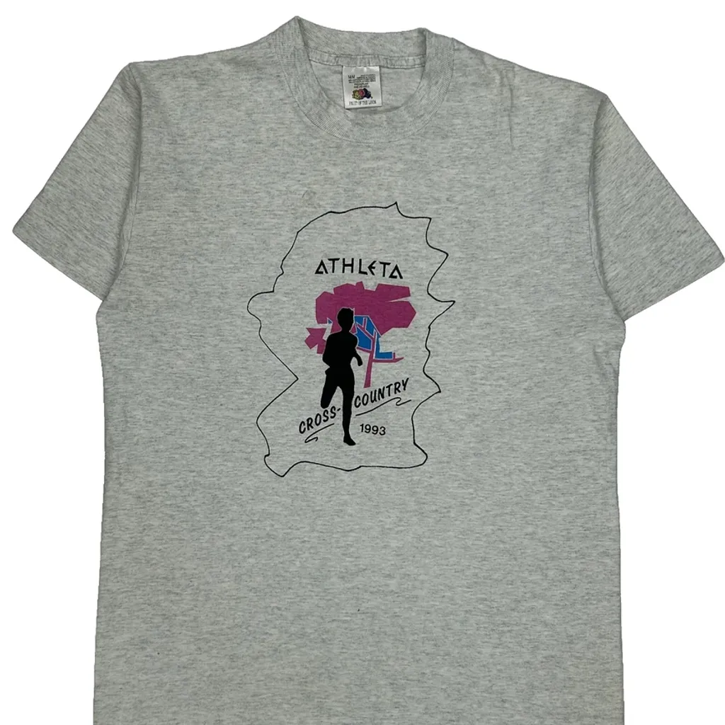 Fruit Of The Loom Single Stitch T-Shirt - Medium Grey Cotton - Image 5