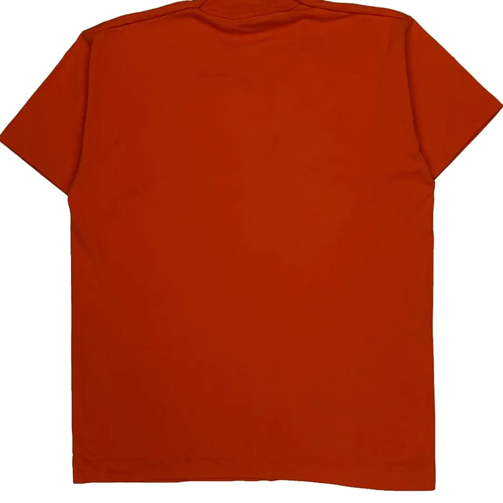 Fruit Of The Loom Single Stitch T-Shirt - Large Orange Cotton Blend - Image 6