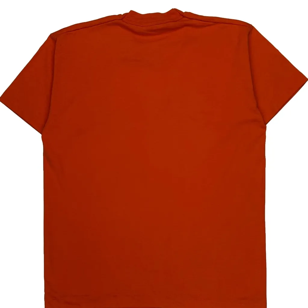 Fruit Of The Loom Single Stitch T-Shirt - Large Orange Cotton Blend - Image 7