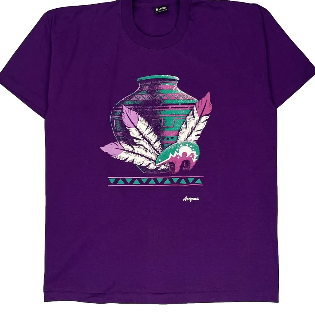 Fruit Of The Loom Single Stitch T-Shirt - XL Purple Cotton Blend - Image 6