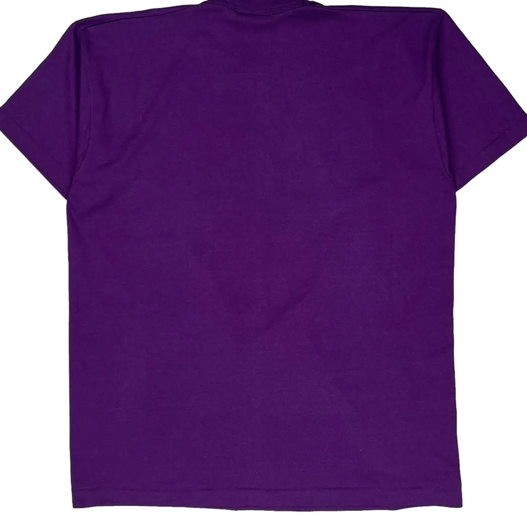 Fruit Of The Loom Single Stitch T-Shirt - XL Purple Cotton Blend - Image 8