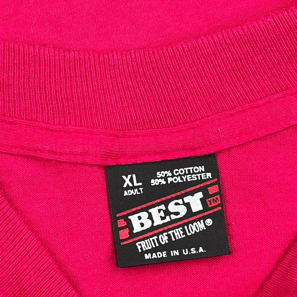 Fruit Of The Loom Single Stitch T-Shirt - XL Red Cotton Blend - Image 3