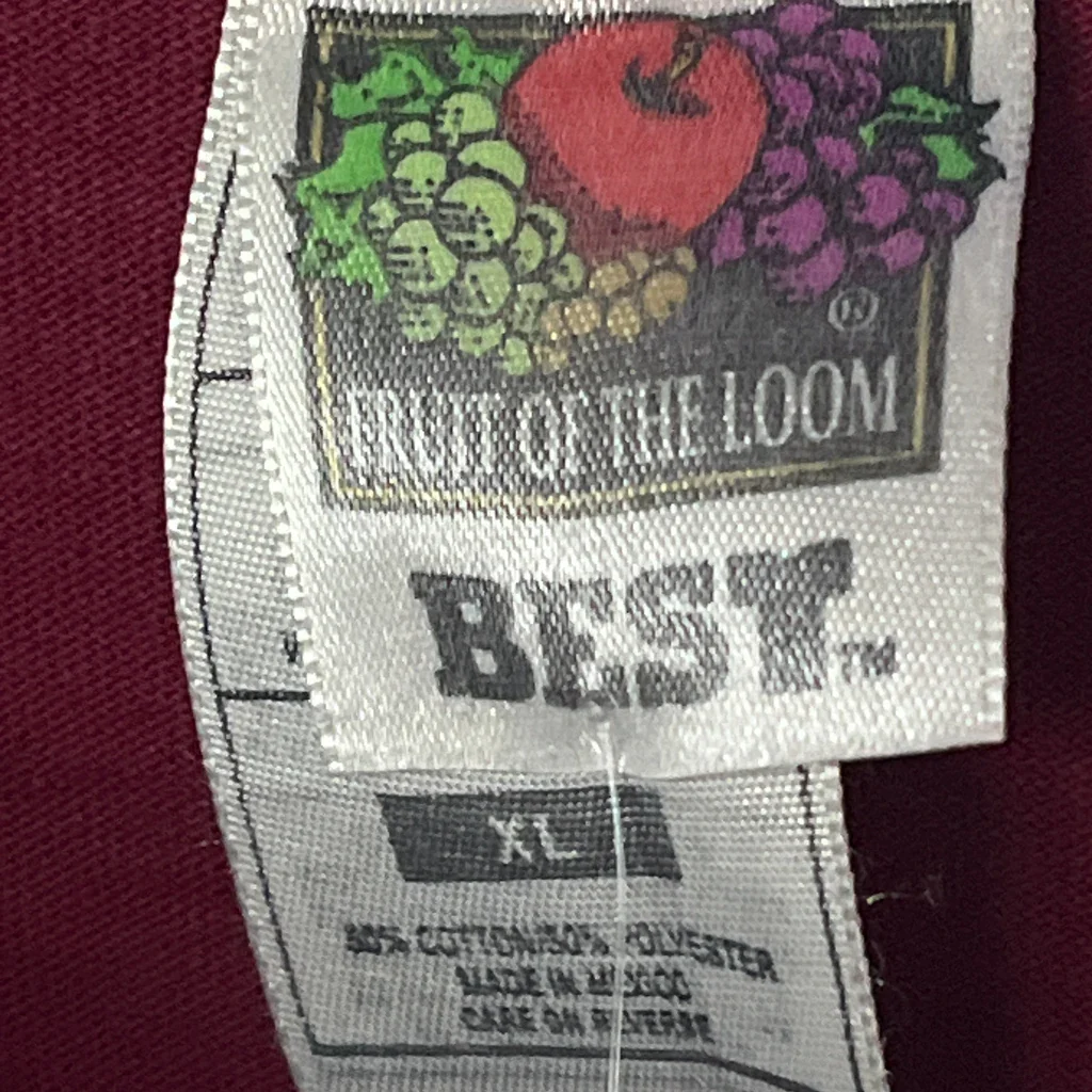 Fruit Of The Loom Single Stitch T-Shirt - XL Red Cotton - Image 3
