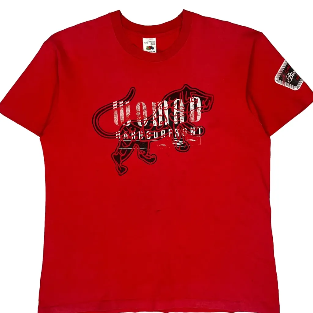 Fruit Of The Loom Single Stitch T-Shirt - XL Red Cotton - Image 5