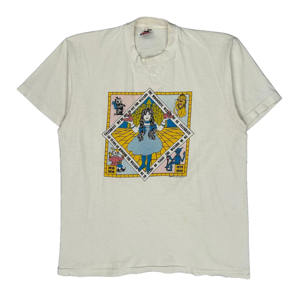 Fruit Of The Loom Graphic T-Shirt - Large White Cotton