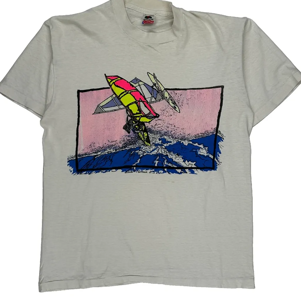 Fruit Of The Loom Graphic T-Shirt - Large White Cotton - Image 4