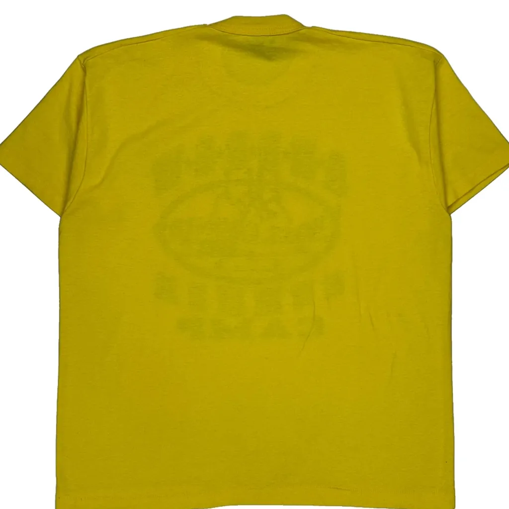 Fruit Of The Loom Single Stitch T-Shirt - XL Yellow Cotton Blend - Image 6