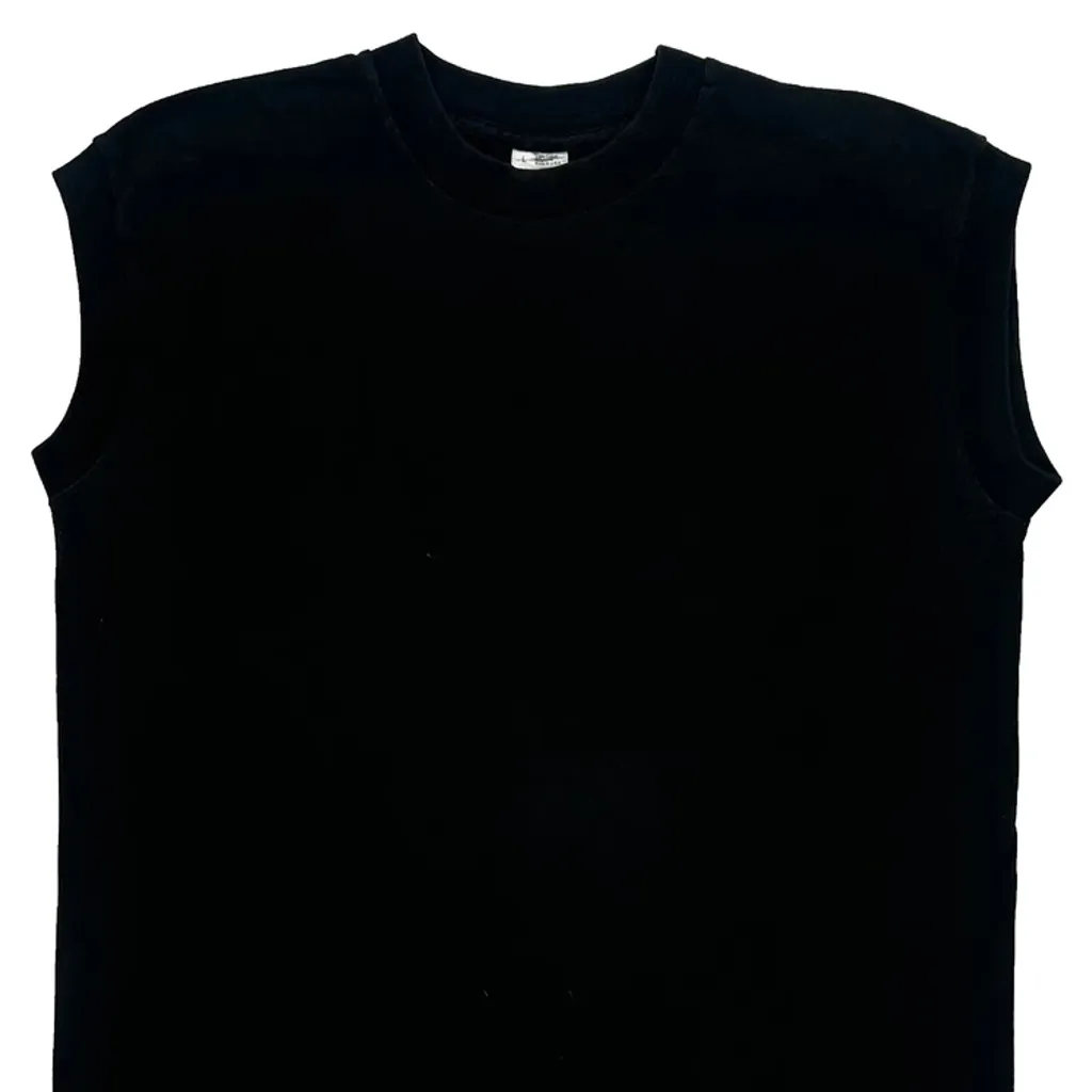 Fruit Of The Loom Single Stitch Vest - Large Black Cotton - Image 5