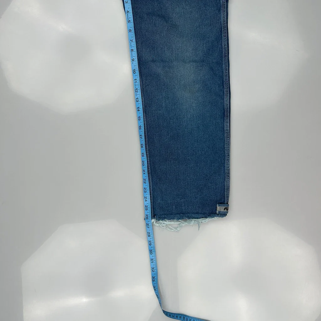 Fubu Wide Leg Carpenter Jeans - 26W 27L Blue Cotton - Image 5