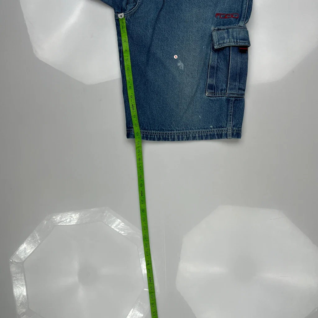 Fubu Baggy Denim Shorts - 34W 10L Blue Denim - Image 6