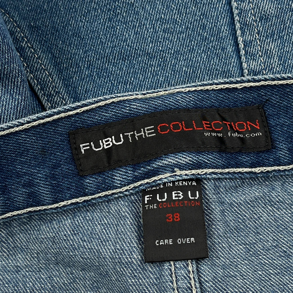Fubu Baggy Denim Shorts - 34W 10L Blue Denim - Image 7