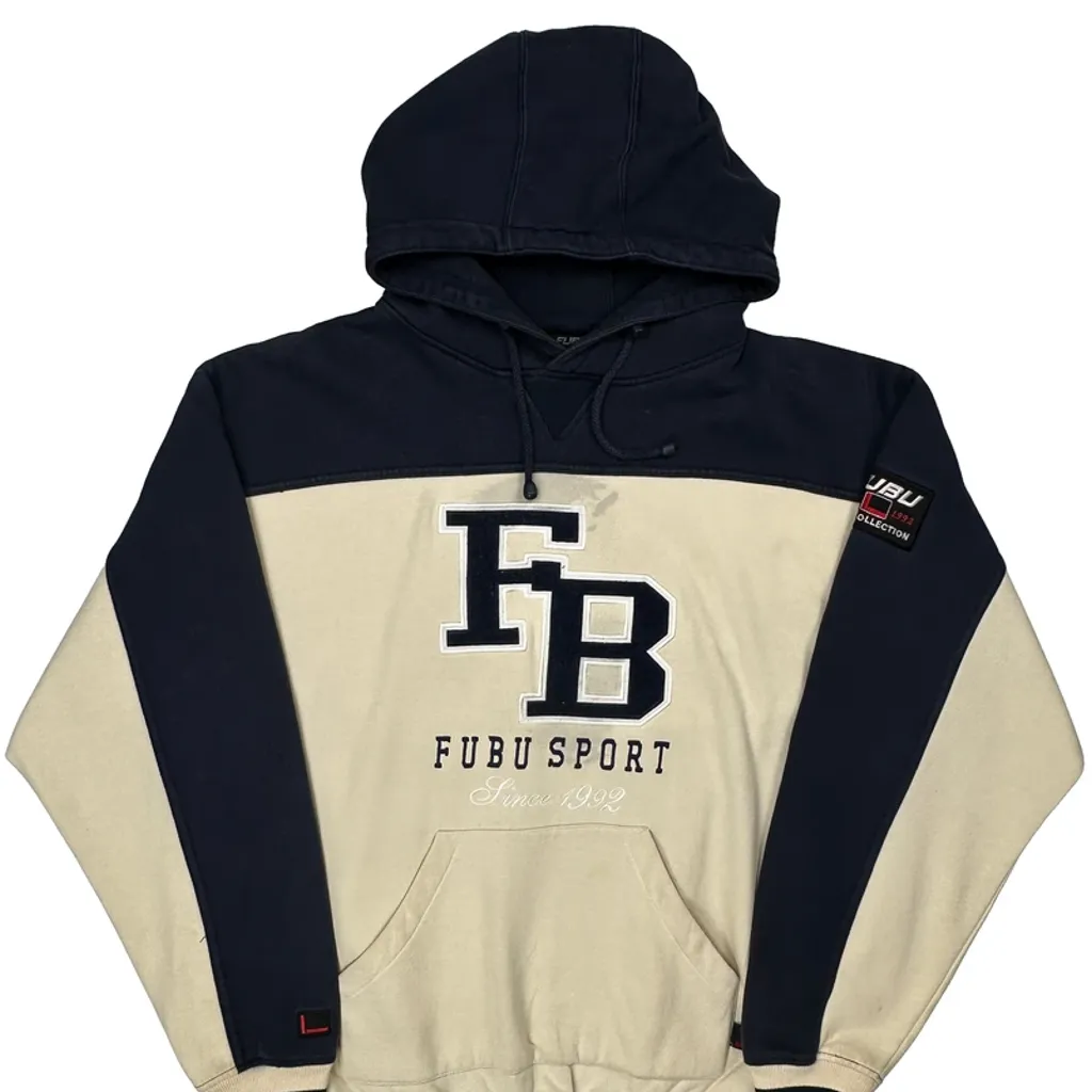 Fubu Hoodie - Large Beige Cotton - Image 4