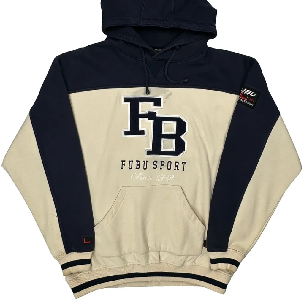 Fubu Hoodie - Large Beige Cotton - Image 5