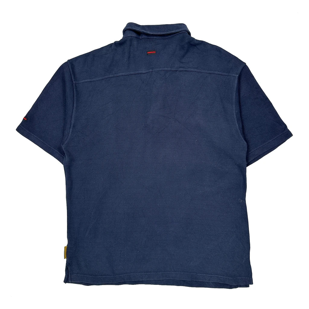 Fubu Spellout Polo Shirt - Large Blue Cotton - Image 2