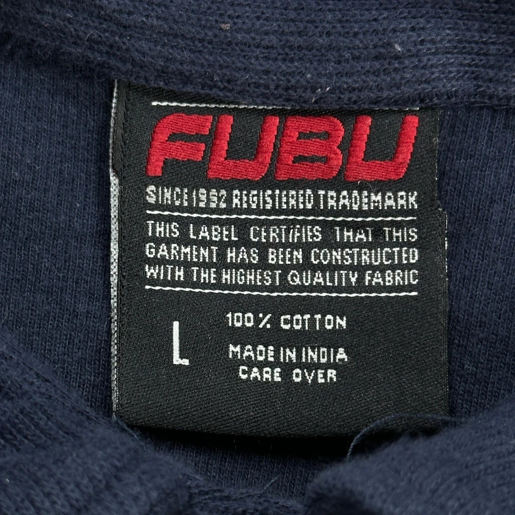 Fubu Spellout Polo Shirt - Large Blue Cotton - Image 3