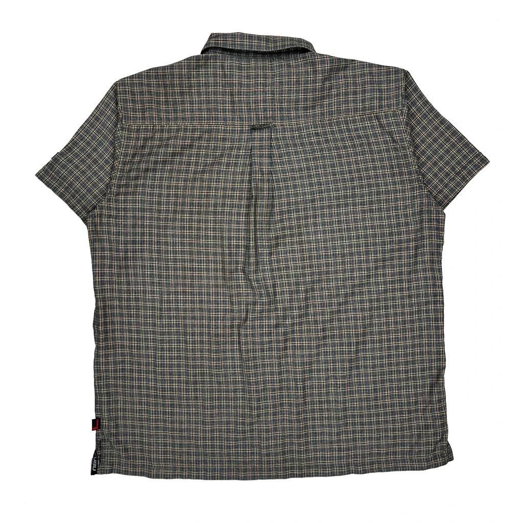 Fubu Checked Short Sleeve Shirt - 2XL Grey Polyester - Image 2