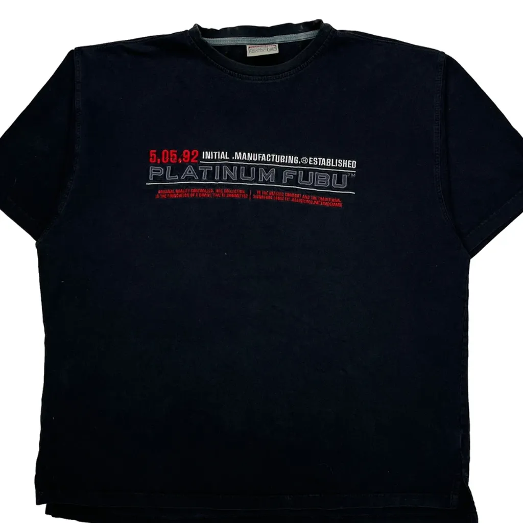 Fubu Spellout T-Shirt - 2XL Black Cotton - Image 6
