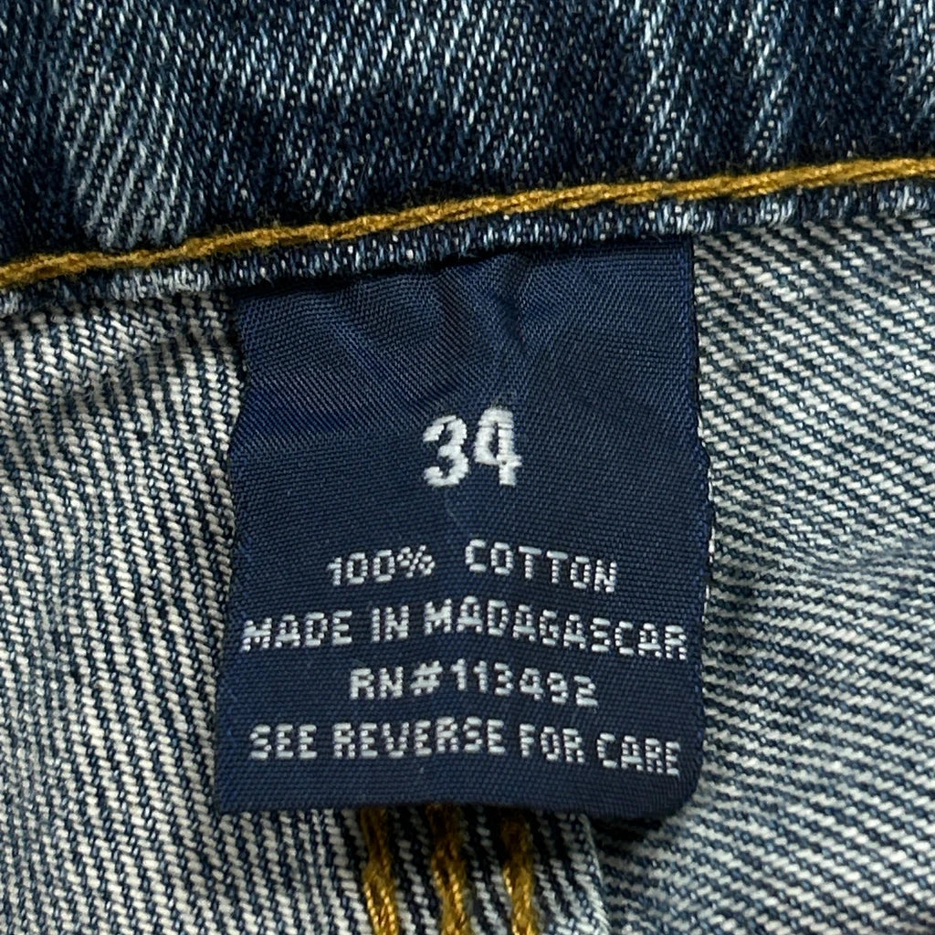 Full Blue Denim Shorts - 32W 10L Blue Cotton - Image 5